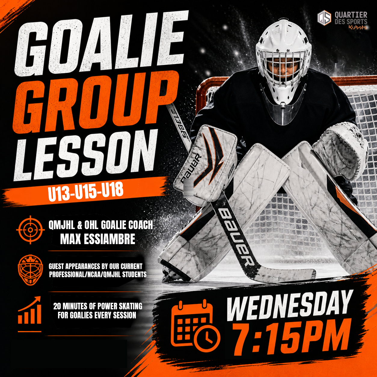 Goalie Lesson U13-U15-U18