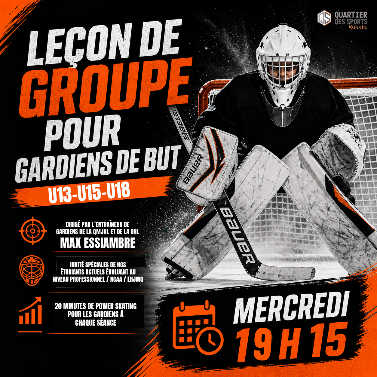 Goalie Lesson U13-U15-U18