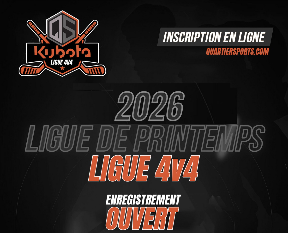 LIGUE PRINTANIÈRE 4v4 2026 -Équipe complète – Quartier des Sports Kubota
